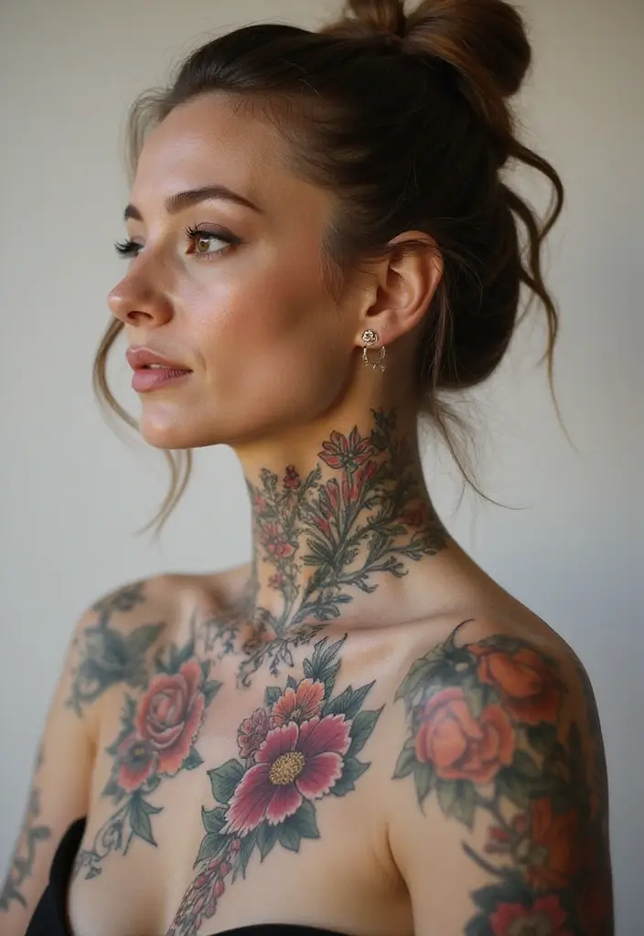 25 Pretty Neck Tattoos Women That Reflect Grace - Conclusion: Embracing Floral Neck Tattoos