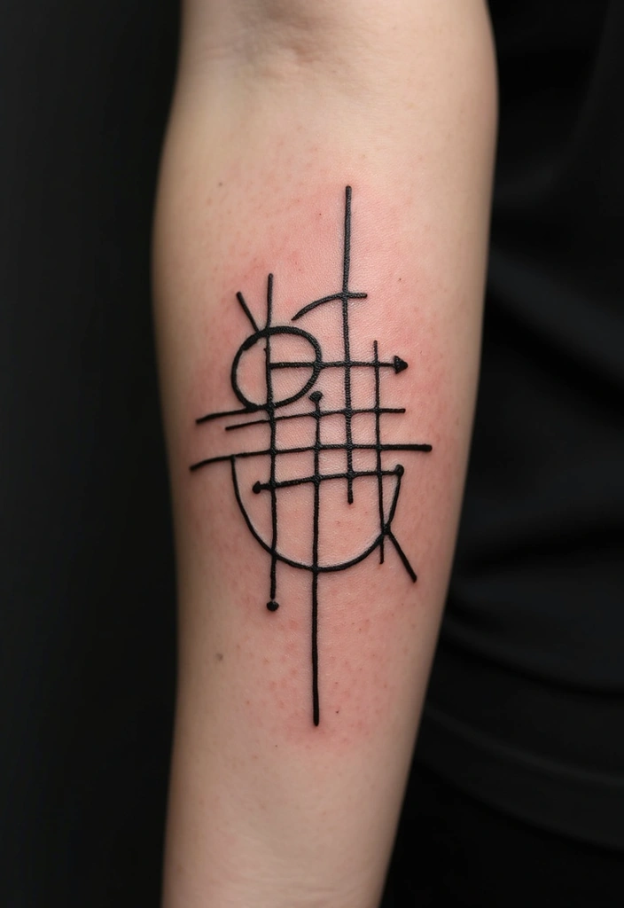 25 Quarter Sleeve Tattoos for Men Who Prefer Subtle Art - 7. Abstract Lines