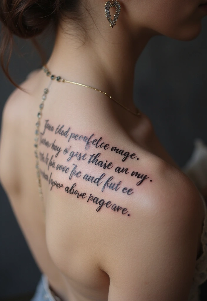 25 Spine Tattoos for Women Unique and Eye-Catching - 4. Quote Tattoos