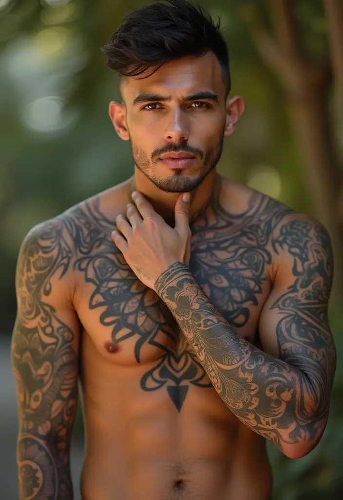 25 Tribal Sleeve Tattoos for Men That Represent Heritage - 24. Temporary Tribal Tattoos