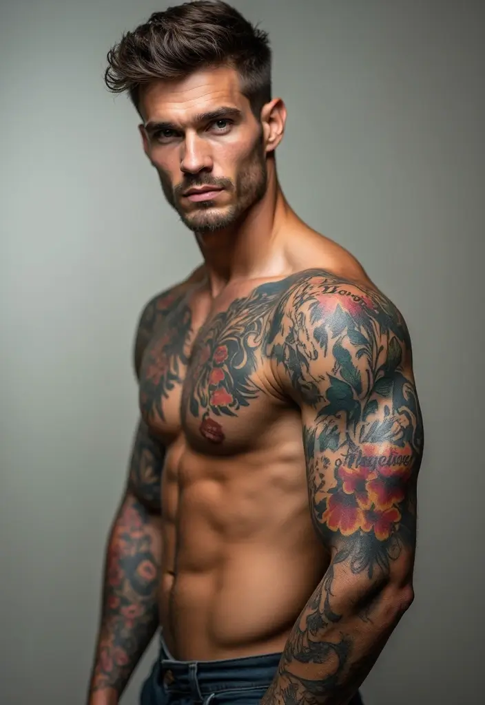 26 Artistic Sleeve Tattoos for Men That Feel Like Masterpieces - 19. Inspirational Quotes with Artistic Flair