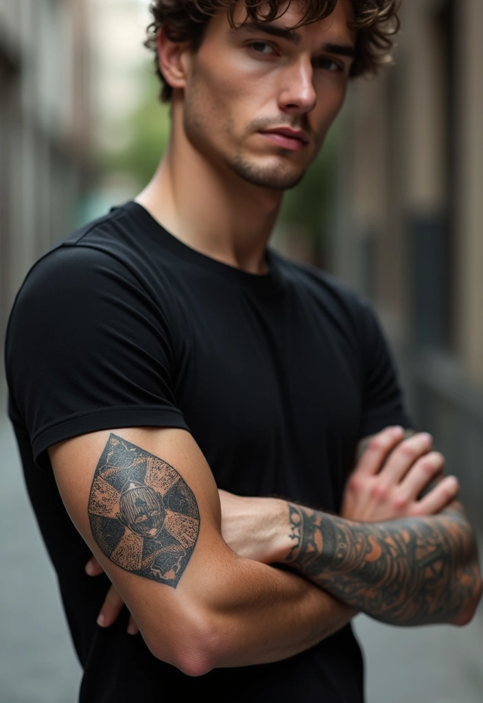 26 Cool Arm Tattoos for Men That Define Personality - 10. Dotwork Tattoos