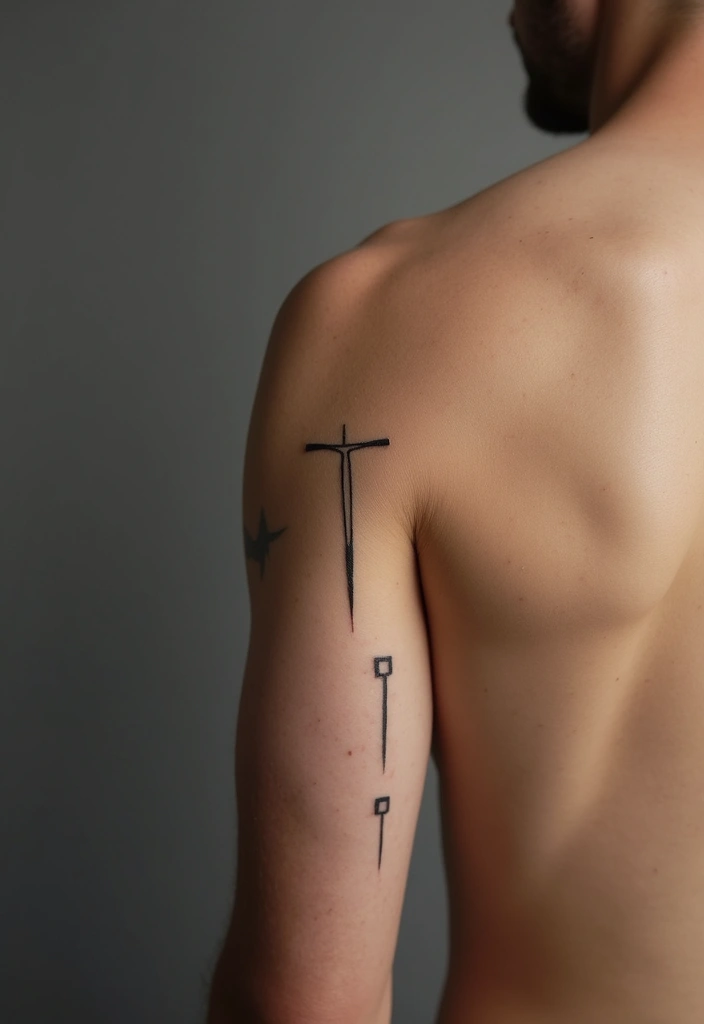 26 Cool Arm Tattoos for Men That Define Personality - 23. Minimalist House
