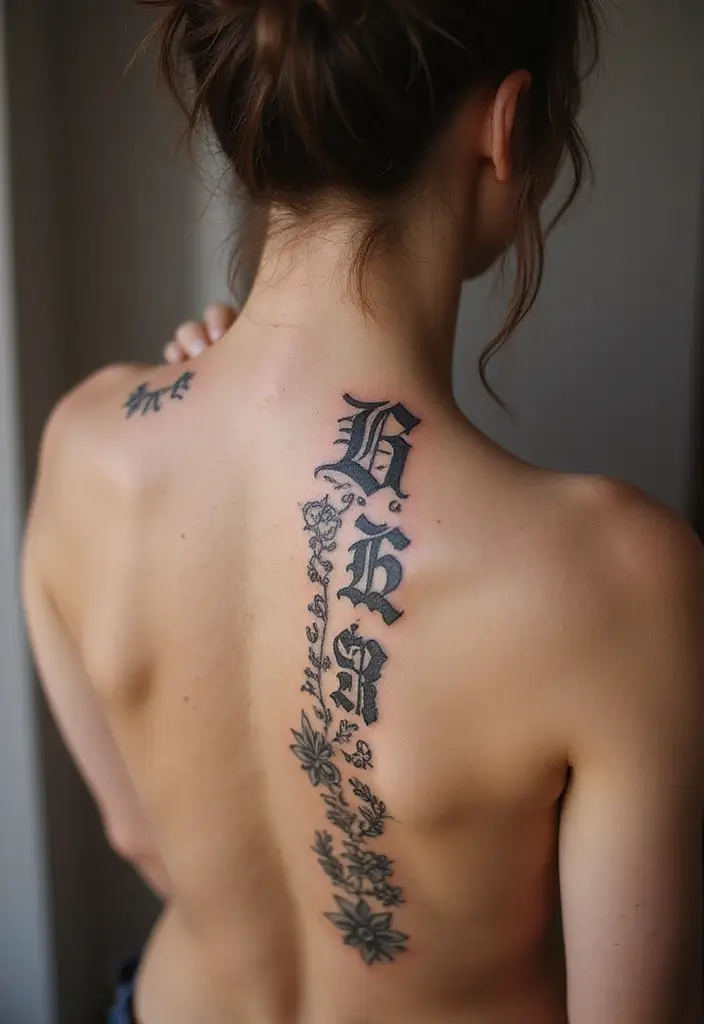 26 Meaningful Spine Tattoos for Women That Tell a Story - 11. Personal Symbols