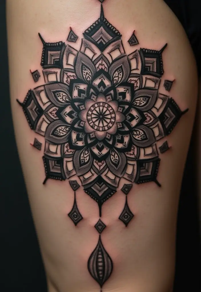 26 Meaningful Spine Tattoos for Women That Tell a Story - 8. Mandala Magic