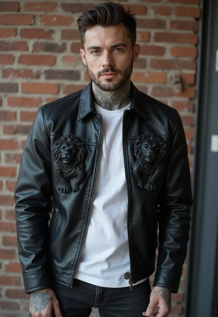 27 Lion Sleeve Tattoos for Men That Represent Courage and Pride - 20. Lion with Script: Personal Messages