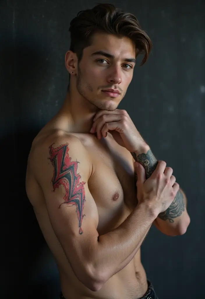 27 Masculine Arm Tattoos That Show Power and Confidence - 16. Lightning Bolts