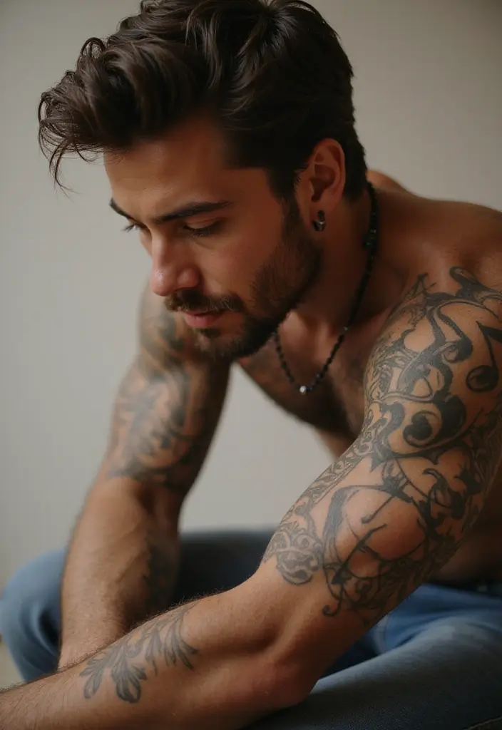 27 Masculine Arm Tattoos That Show Power and Confidence - 19. Musical Notes