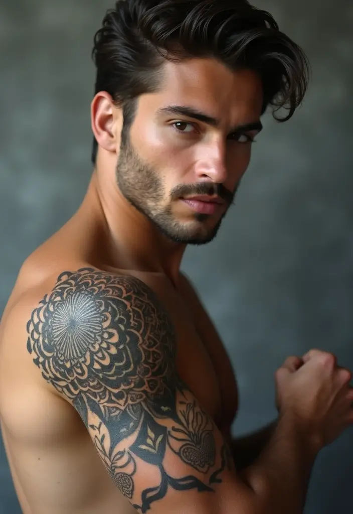 27 Masculine Arm Tattoos That Show Power and Confidence - 21. Mandalas