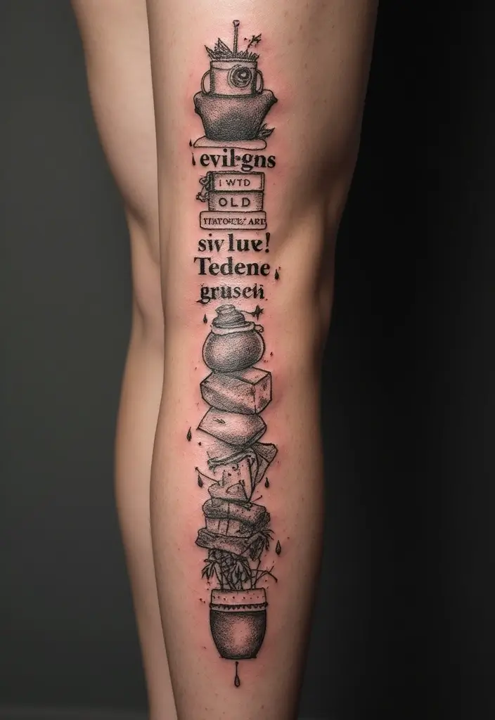 27 Stunning Spine Tattoos for Women: Unique Designs & Meaningful Ideas - 21. Literary Inspired Tattoo