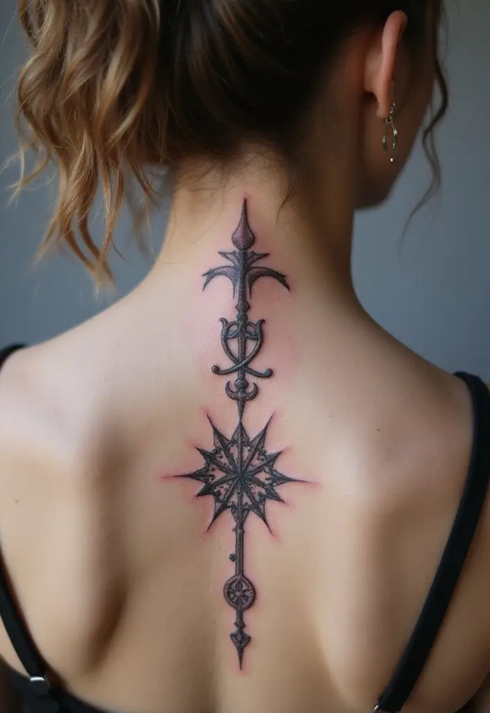 27 Unique Spine Tattoos for Women with Creative Designs - 23. Personal Symbols