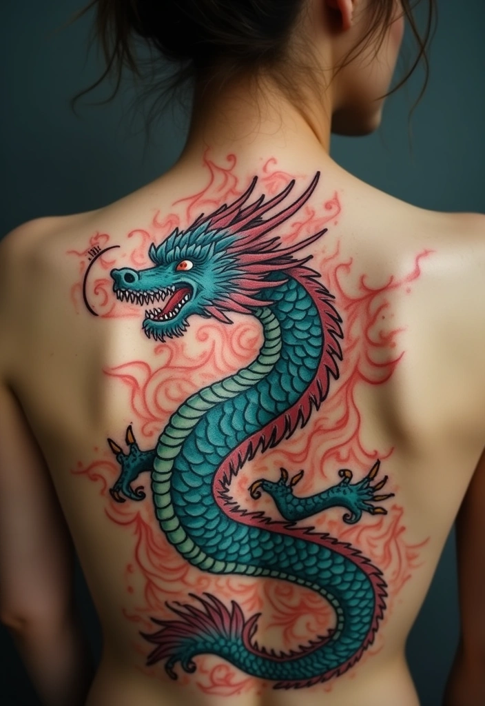 27 Unique Spine Tattoos for Women with Creative Designs - 8. Mythical Creatures
