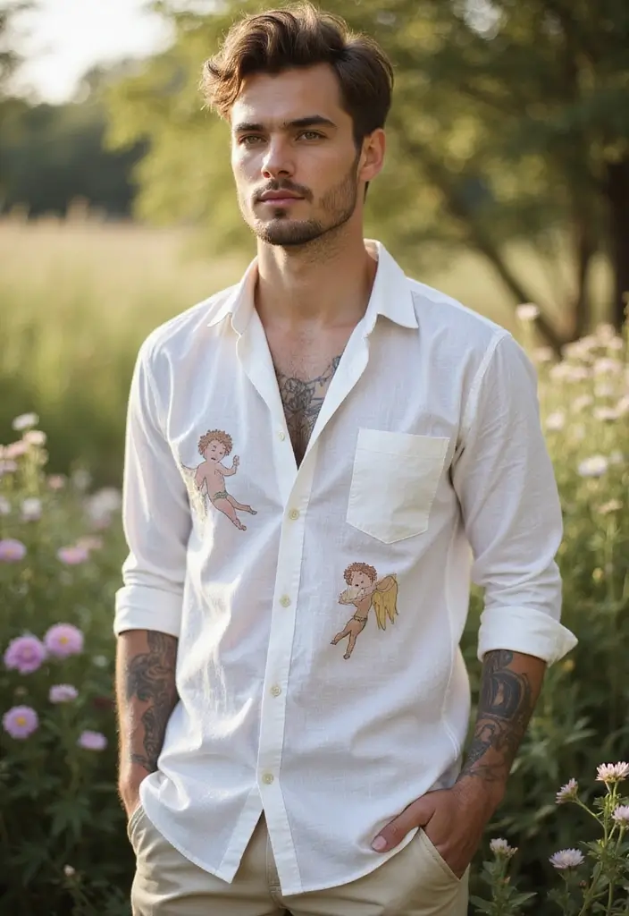28 Angel Sleeve Tattoos for Men That Reflect Faith and Protection - 12. The Cherubic Innocence
