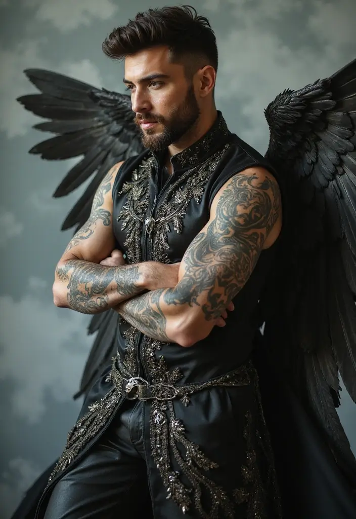 28 Angel Sleeve Tattoos for Men That Reflect Faith and Protection - 13. The Archangel
