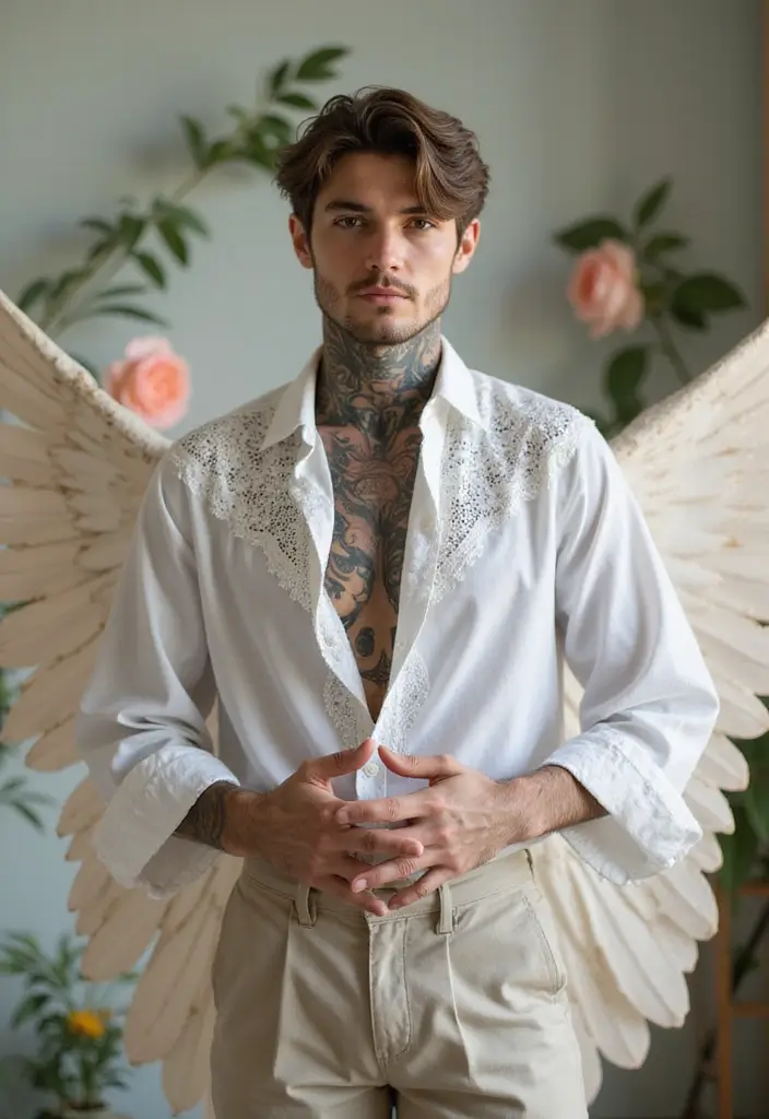 28 Angel Sleeve Tattoos for Men That Reflect Faith and Protection - 14. Angelic Healing