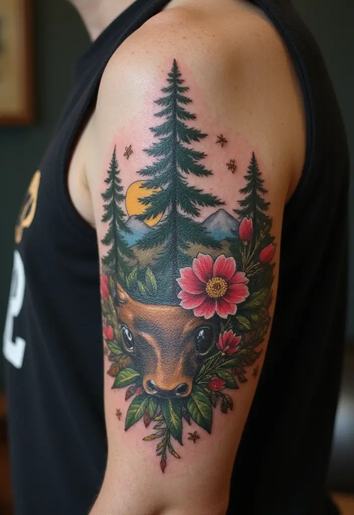 28 Full Sleeve Tattoos for Men That Command Attention - 1. Nature's Embrace