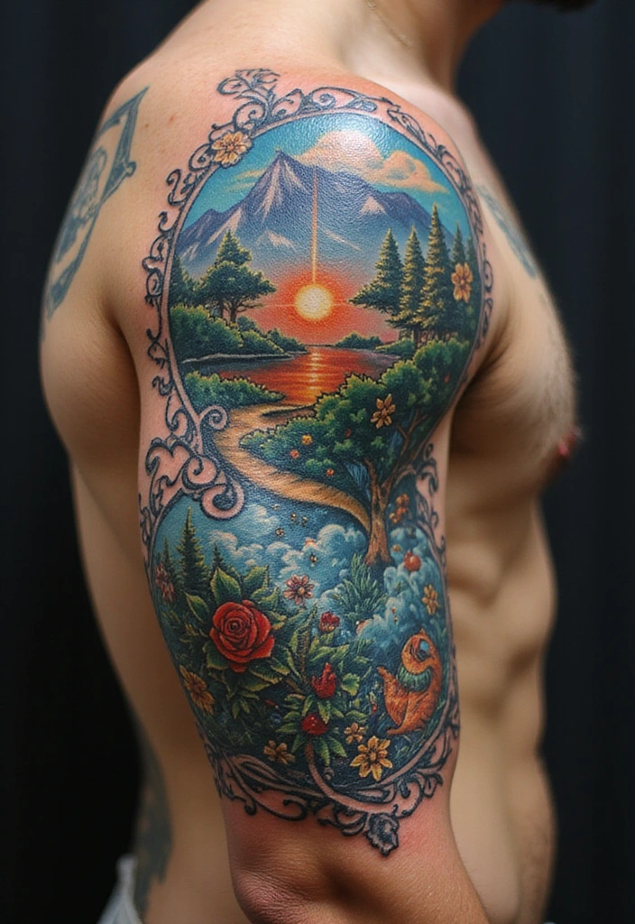 28 Full Sleeve Tattoos for Men That Command Attention - 10. Fantasy Worlds