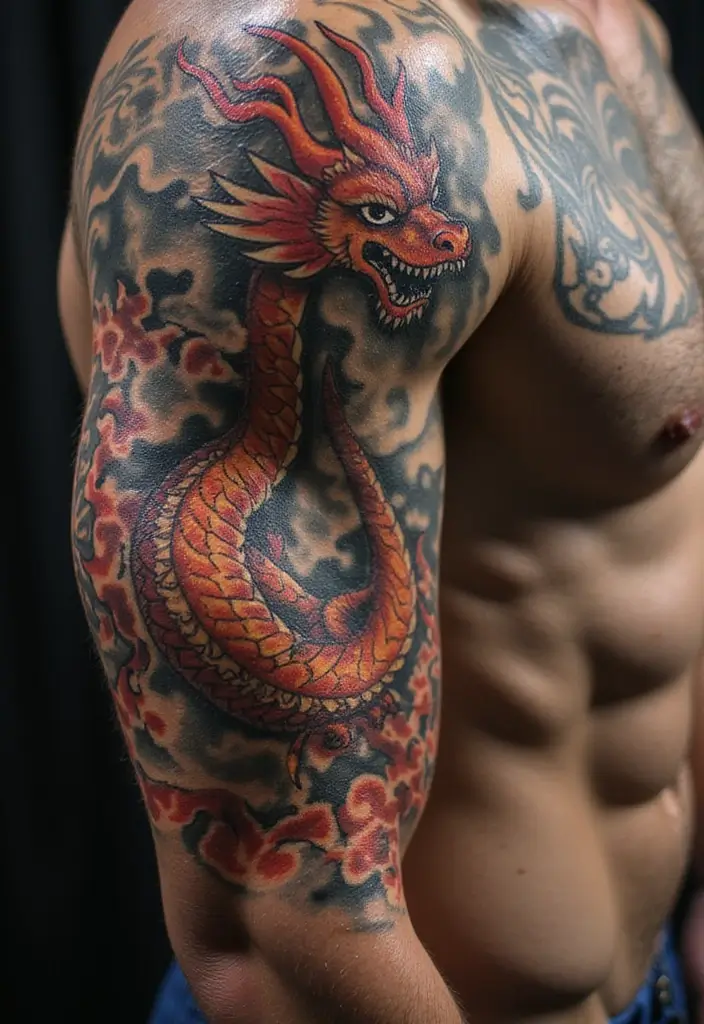 28 Full Sleeve Tattoos for Men That Command Attention - 2. Mythical Creatures
