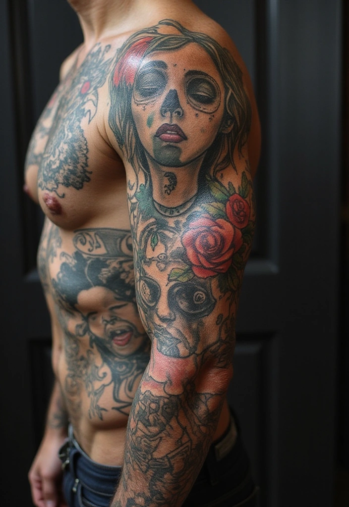 28 Full Sleeve Tattoos for Men That Command Attention - 24. Personal Mantras