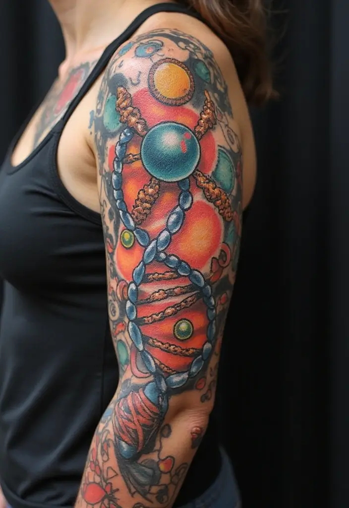 28 Full Sleeve Tattoos for Men That Command Attention - 27. Scientific Inspirations