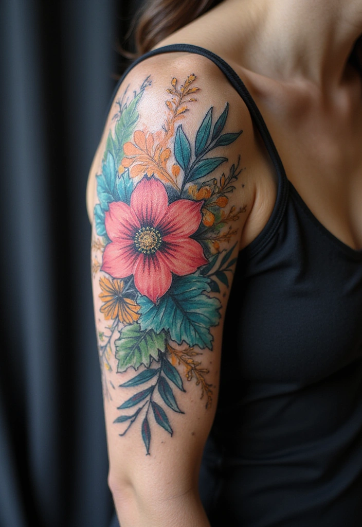 28 Full Sleeve Tattoos for Men That Command Attention - 7. Watercolor Techniques