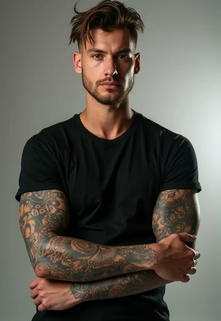 28 Unique Arm Tattoos for Men That Stand Out from the Crowd - 13. Dot Work Patterns