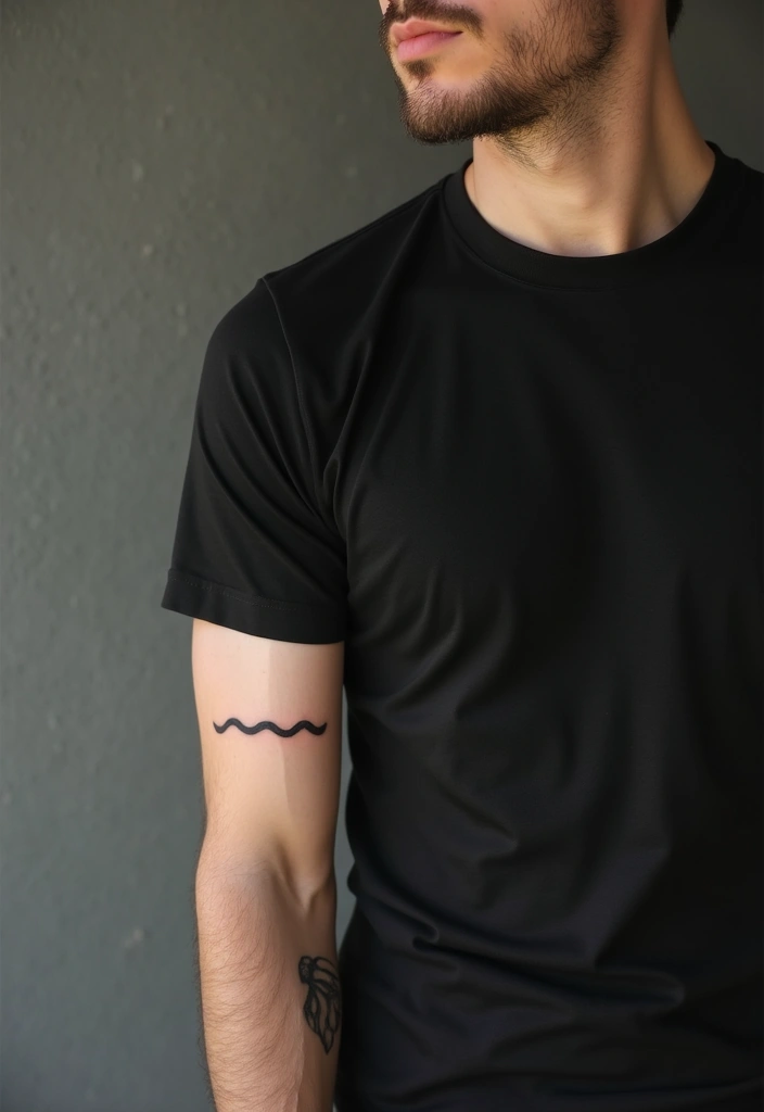 28 Unique Arm Tattoos for Men That Stand Out from the Crowd - 23. Minimalist Waveform