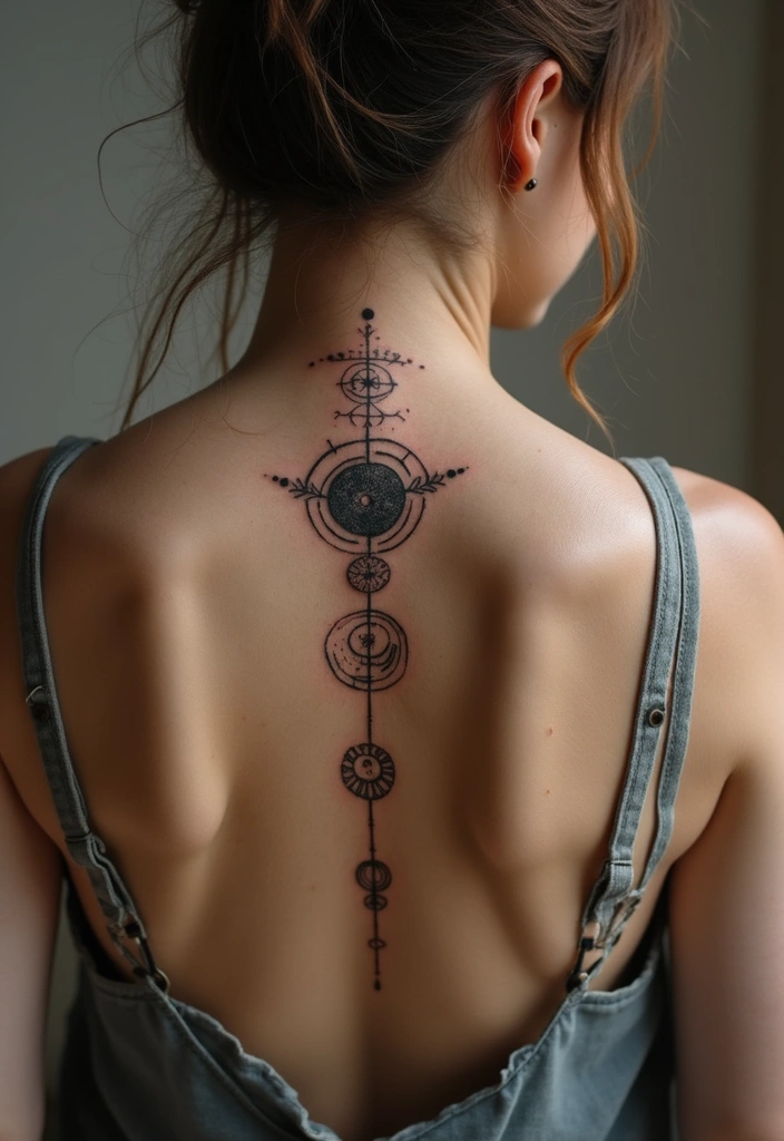 29 Delicate Spine Tattoos for Women Who Love - 14. Zodiac Symbols