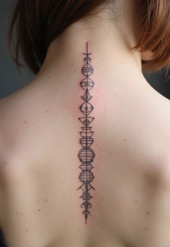 29 Delicate Spine Tattoos for Women Who Love - 8. Minimalist Designs