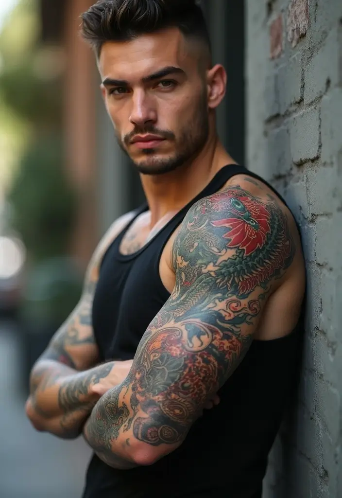 29 Dragon Sleeve Tattoos for Men That Symbolize Strength - 16. Eastern vs. Western Dragon