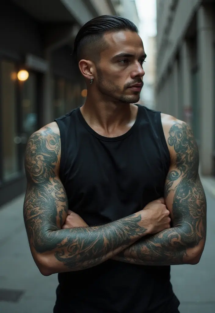 29 Dragon Sleeve Tattoos for Men That Symbolize Strength - 5. Tribal Dragon Design