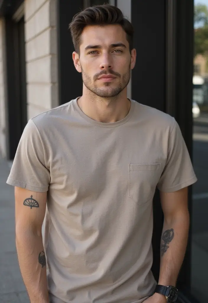 29 Religious Sleeve Tattoos for Men That Express Faith - 15. Half Moon with a Cross