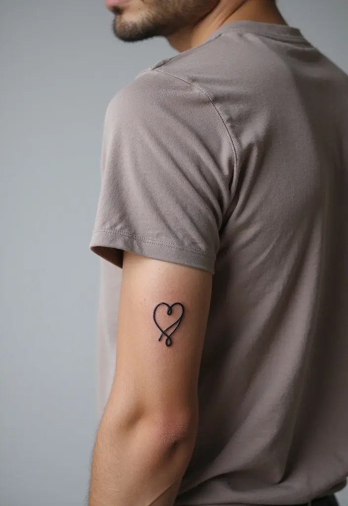 29 Religious Sleeve Tattoos for Men That Express Faith - 22. The Infinity Symbol with a Heart