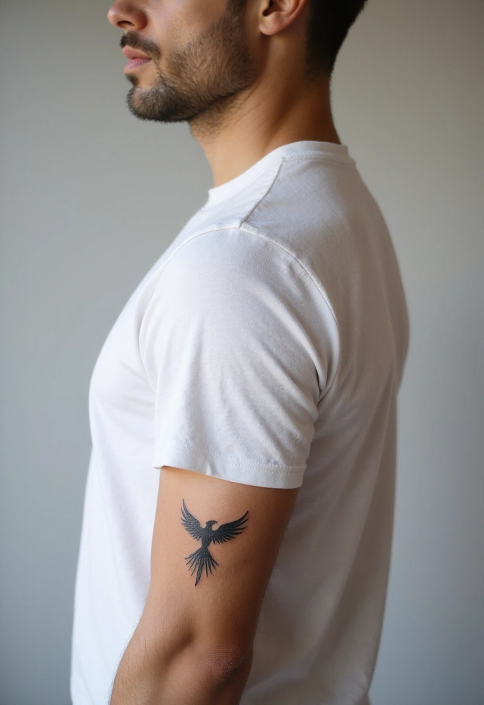 29 Religious Sleeve Tattoos for Men That Express Faith - 24. The Phoenix Rising