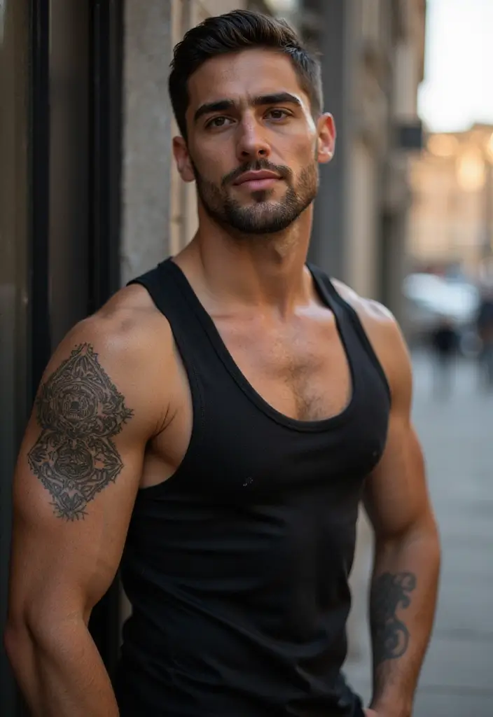 29 Religious Sleeve Tattoos for Men That Express Faith - 5. Geometric Religious Symbols