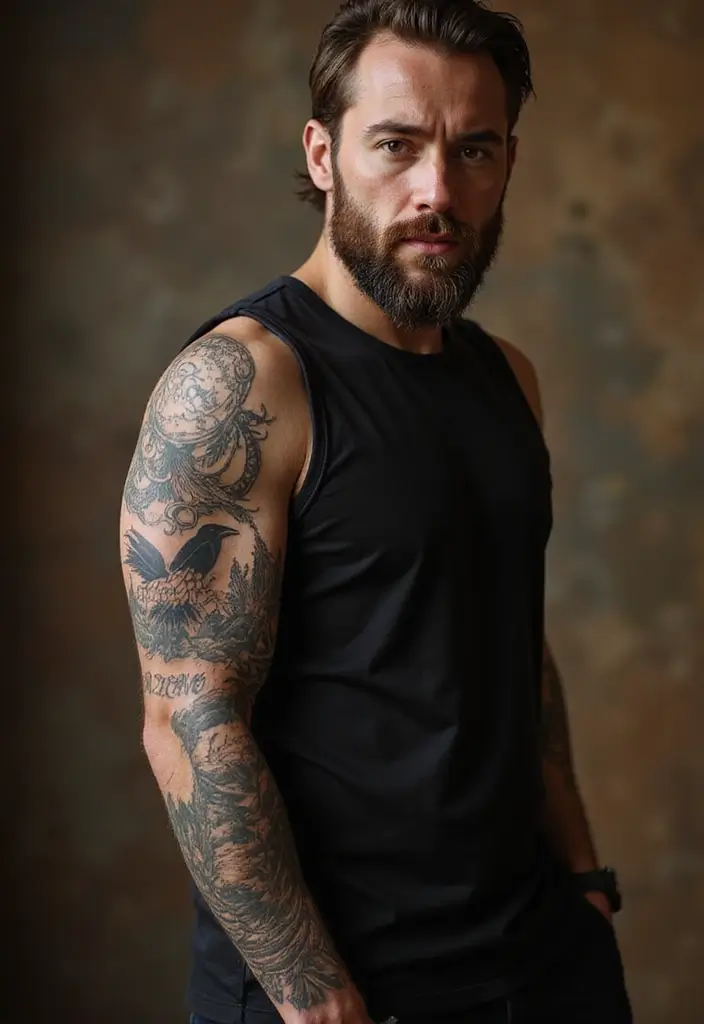 29 Viking Sleeve Tattoos for Men That Embrace Warrior Spirit - 1. Odin's Wisdom