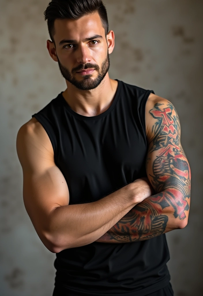 30 Cross Sleeve Tattoos for Men That Carry Deep Meaning - 6. Abstract Cross Designs