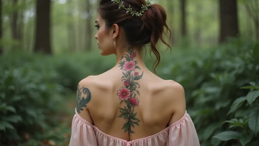 30 Pretty Spine Tattoos That Highlight Feminine Beauty