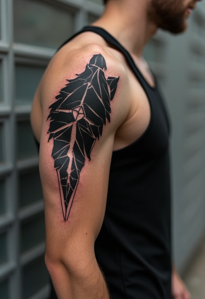 30 Simple Arm Tattoos for Men That Are Effortlessly Stylish - 4. Geometric Animal Silhouette
