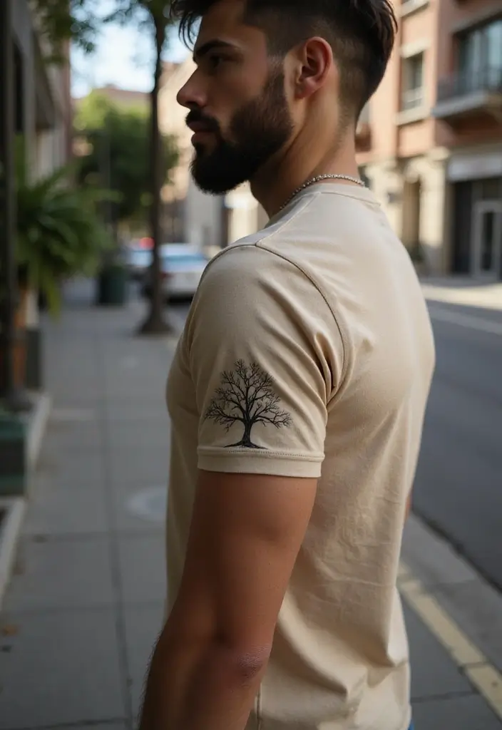 30 Simple Arm Tattoos for Men That Are Effortlessly Stylish - 8. Simple Tree Outline