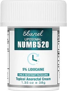 Ebanel 5% Lidocaine Numbing Cream, Pain Relief Burn Itch Numb Cream, Max...