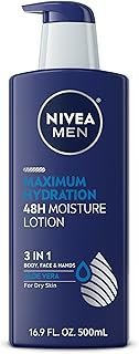 NIVEA MEN Maximum Hydration 48-Hour Moisture Body Lotion for Dry Skin, A...