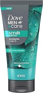 DOVE MEN + CARE Body and Face Scrub Eucalyptus Deeply Exfoliates for Hyd...