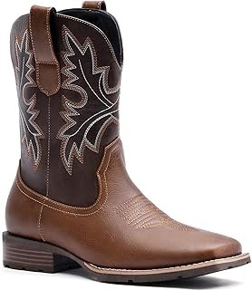 Cowboy Boots for Men - Western Men's Boots with Classic Embroidered, Sli...