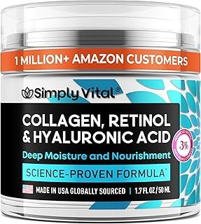 SimplyVital Collagen, Retinol & Hyaluronic Acid Cream - Anti-Aging Face ...