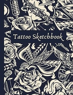 Tattoo Sketchbook: Tattoo artist sketchbook, 120 large blank pages (8.5