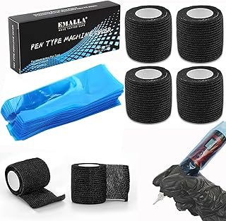 200pcs Machine Covers and 4pcs Grip Tape, Urknall Tattoo Pen Covers Grip...