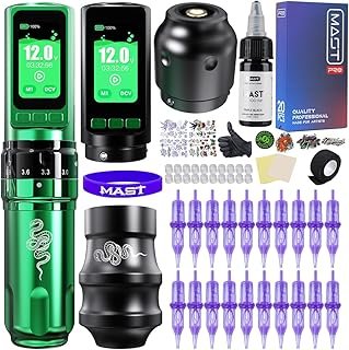 Mast Tattoo Gun Pen Machine, Fold Pro Cordless Year of Snake Edition Tat...