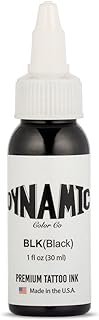 Dynamic Color Co. - Black Tattoo Ink, Long Lasting Vivid Color, Steriliz...