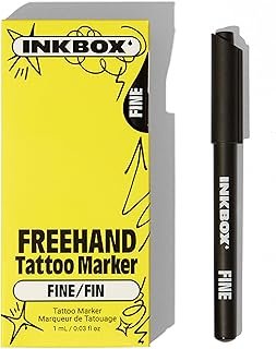 inkbox Freehand Tattoo Marker – Fine Tip, Lasts up to 10 days, For All S...